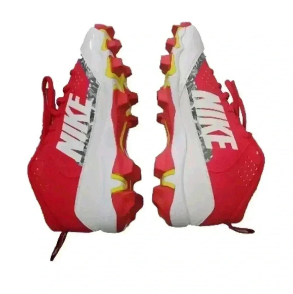 Nike Youth Red And White Trout Fastflex Baseball Cleats 5.5Y - Picture 8 of 14